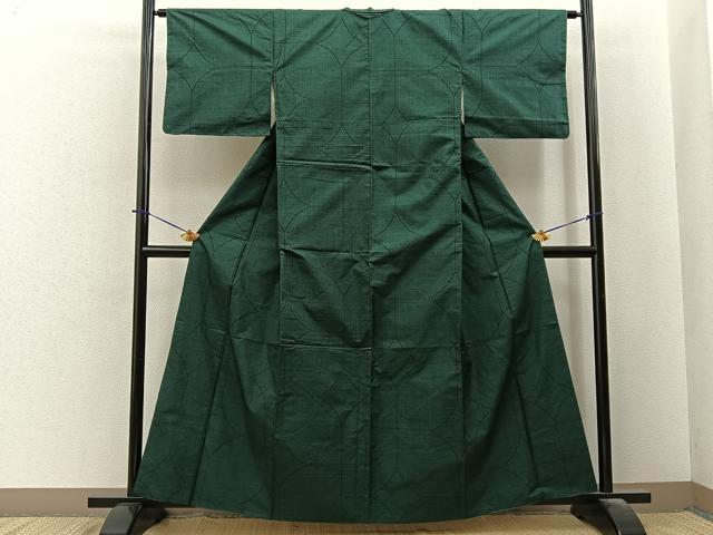 平和屋着物■本場大島紬　7マルキ　七宝文様　正絹　逸品　BAAY6169hj