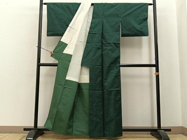 平和屋着物■本場大島紬　7マルキ　七宝文様　正絹　逸品　BAAY6169hj