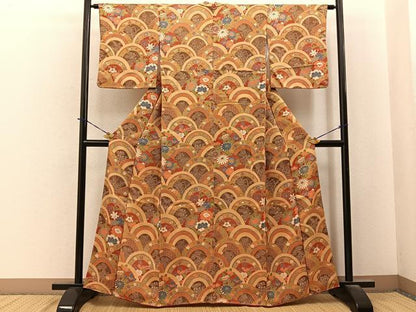平和屋着物■訪問着　花青海波　正絹　逸品　BAAY6171hj
