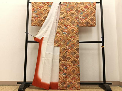 平和屋着物■訪問着　花青海波　正絹　逸品　BAAY6171hj