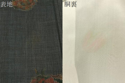 平和屋着物●本場大島紬　7マルキ　薔薇　正絹　逸品　BAAY6175hj