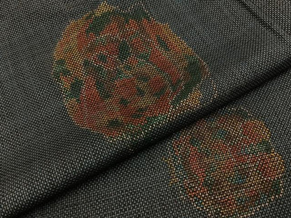 平和屋着物●本場大島紬　7マルキ　薔薇　正絹　逸品　BAAY6175hj