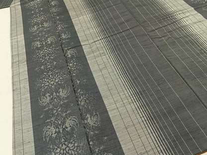 平和屋着物■上質な紬　向かい鳳凰間道　正絹　逸品　BAAY6178hj