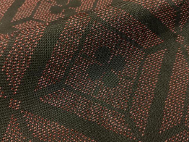 平和屋着物■本場大島紬　花菱文　三越扱い　反端付き　正絹　逸品　未使用　BAAY6179hj