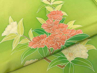 平和屋着物■訪問着　枝花文　暈し染め　正絹　逸品　BAAY6183hj