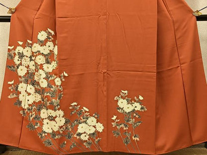 平和屋着物■訪問着　刺繍　菊　金彩　東武百貨店扱い　正絹　逸品　BAAY6185hj