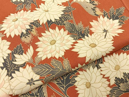 平和屋着物■訪問着　刺繍　菊　金彩　東武百貨店扱い　正絹　逸品　BAAY6185hj