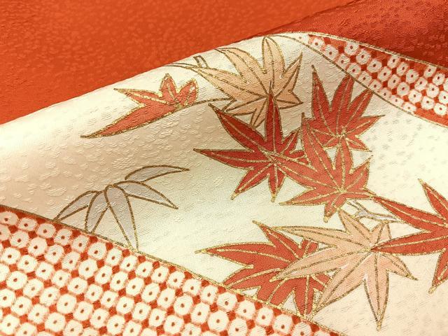 平和屋着物■訪問着　駒刺繍　秋草文　金彩　正絹　逸品　BAAY6186hj