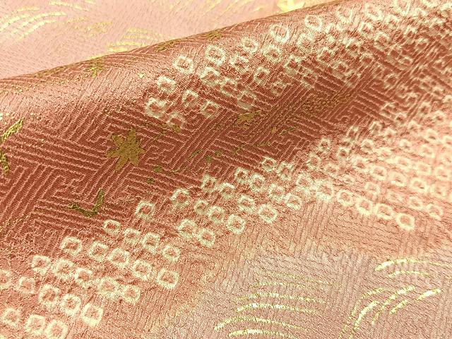 平和屋着物■訪問着　刺繍　絞り　道長箔散らし文　金彩　正絹　逸品　BAAY6190hj