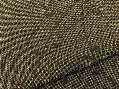 平和屋着物■上質な紬　草葉文　正絹　逸品　BAAY6191hj