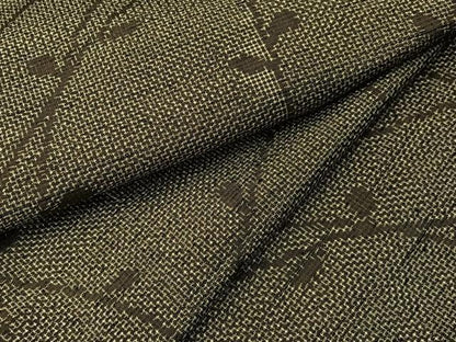 平和屋着物■上質な紬　草葉文　正絹　逸品　BAAY6191hj