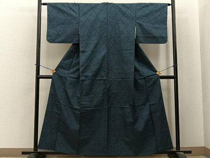 平和屋着物■本場大島紬　7マルキ　切嵌文様　正絹　逸品　BAAY6194hj