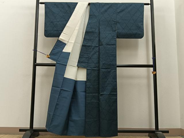 平和屋着物■本場大島紬　7マルキ　切嵌文様　正絹　逸品　BAAY6194hj