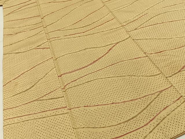 平和屋着物■上質な紬　流線文　正絹　逸品　BAAY6196hj