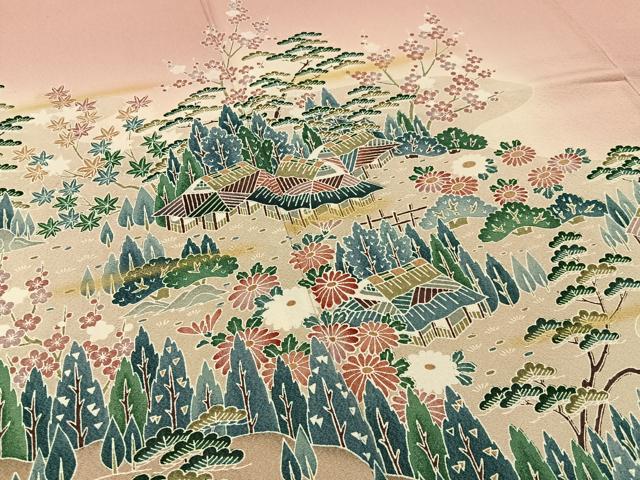 平和屋着物■訪問着　御所解文　暈し染め　金彩　正絹　逸品　BAAY6202hj