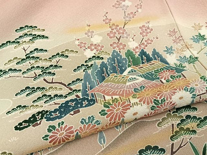 平和屋着物■訪問着　御所解文　暈し染め　金彩　正絹　逸品　BAAY6202hj