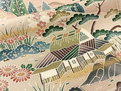 平和屋着物■訪問着　御所解文　暈し染め　金彩　正絹　逸品　BAAY6202hj