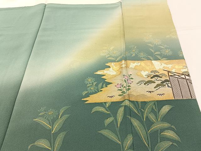 平和屋着物●巨匠　前田華清　手描き　色留袖　童子遊び　暈し染め　金彩　正絹　逸品　BAAY6203hj