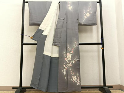 平和屋着物■訪問着　枝花文　暈し染め　鈴乃屋扱い　正絹　逸品　BAAY6211hj
