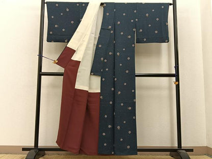 平和屋着物■上質な小紋　撫子　正絹　逸品　BAAY6213hj