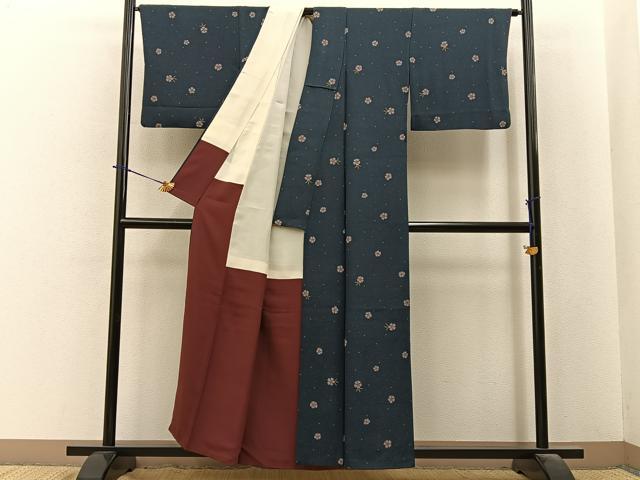 平和屋着物■上質な小紋　撫子　正絹　逸品　BAAY6213hj