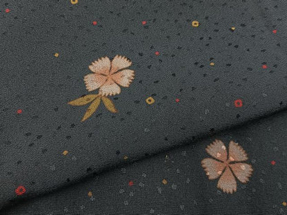 平和屋着物■上質な小紋　撫子　正絹　逸品　BAAY6213hj