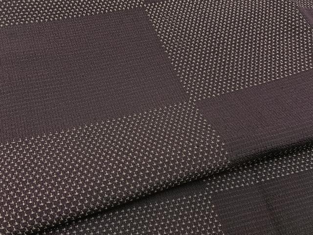 平和屋着物●本塩沢　横段文　鈴乃屋扱い　正絹　逸品　BAAY6214hj
