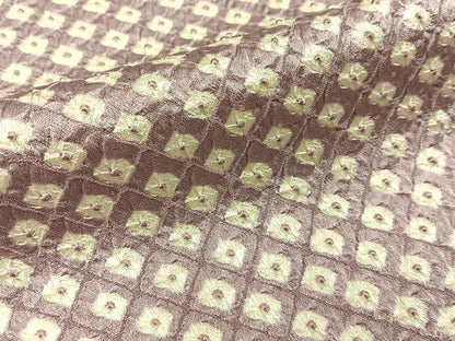 平和屋着物■上質な小紋　総絞り　菱文様　正絹　逸品　BAAY6215hj