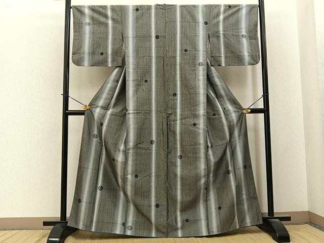 平和屋着物■上質な紬　簪　正絹　逸品　BAAY6218hj