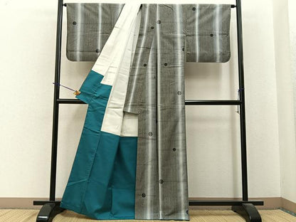 平和屋着物■上質な紬　簪　正絹　逸品　BAAY6218hj
