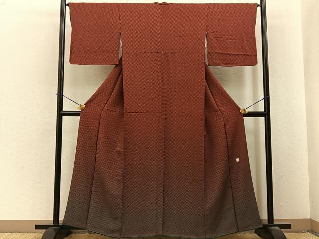 平和屋着物■訪問着　作家物　鹿の子文様　正絹　逸品　BAAY6219hj