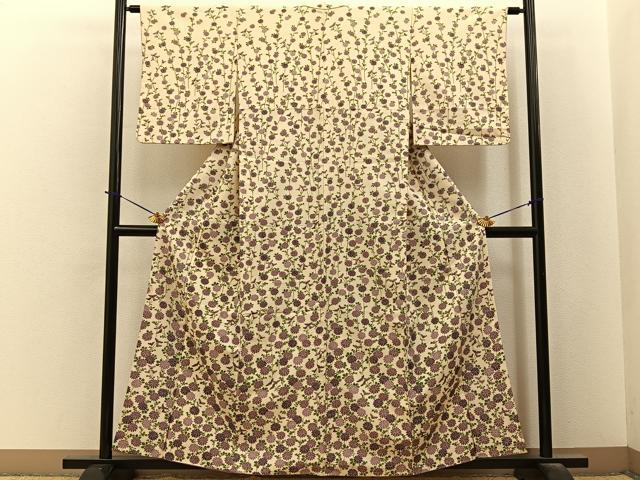 平和屋着物■訪問着　菊　正絹　逸品　BAAY6220hj