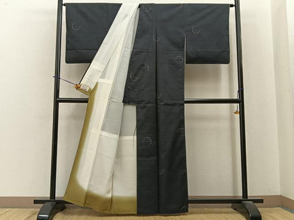 平和屋着物●本場大島紬　源氏車文　やまと誂製　正絹　逸品　BAAY6221hj