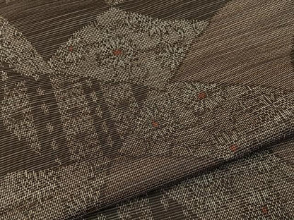 平和屋着物■上質な紬　切嵌菊吉祥文　正絹　逸品　BAAY6225hj