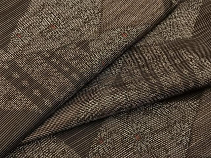 平和屋着物■上質な紬　切嵌菊吉祥文　正絹　逸品　BAAY6225hj