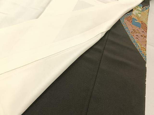 平和屋着物■豪華黒留袖　駒刺繍　源氏物語　金彩　正絹　逸品　BAAY6227hj