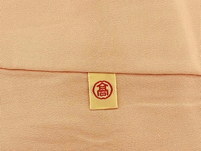 平和屋着物■上質な色無地　流線地紋　一斤染色　高島屋扱い　正絹　逸品　BAAY6231hj