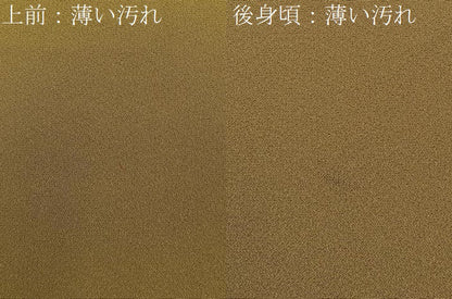 平和屋着物■上質な色無地　国防色　正絹　逸品　BAAY6232hj