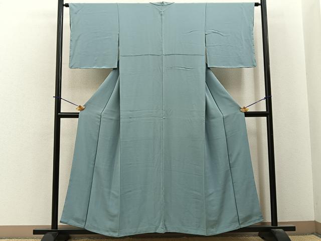 平和屋着物■上質な色無地　秘色色　正絹　逸品　未使用　BAAY6234hj