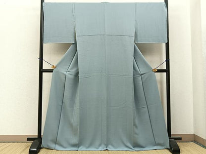 平和屋着物●上質な色無地　青磁鼠色　やまと誂製　正絹　逸品　BAAY6244hj