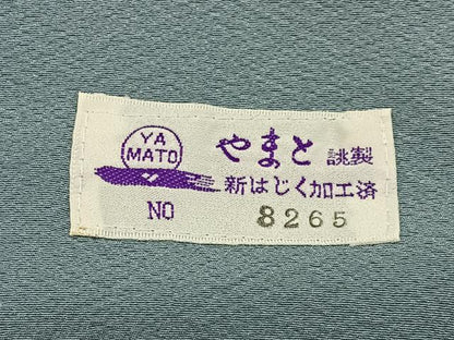 平和屋着物●上質な色無地　青磁鼠色　やまと誂製　正絹　逸品　BAAY6244hj