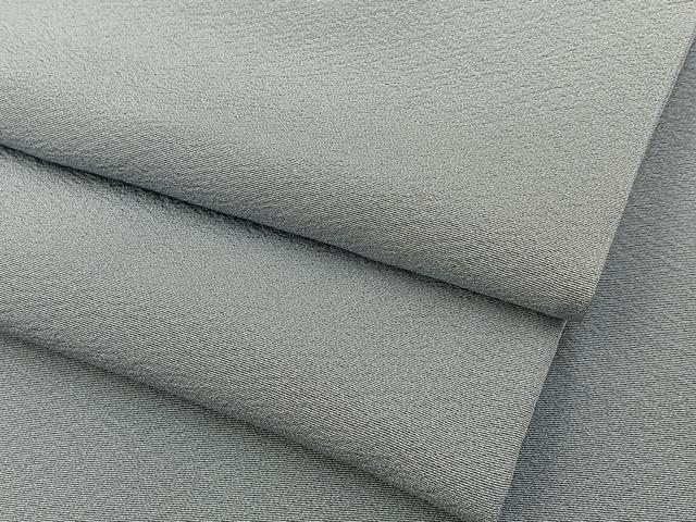 平和屋着物●上質な色無地　灰青色　ロング丈　正絹　逸品　BAAY6245hj