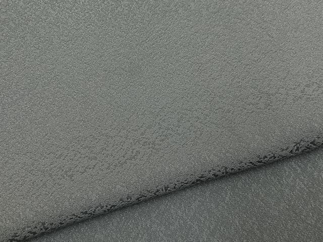 平和屋着物●上質な色無地　霞地紋　豆がら茶色　反端付き　正絹　逸品　BAAY6256hj