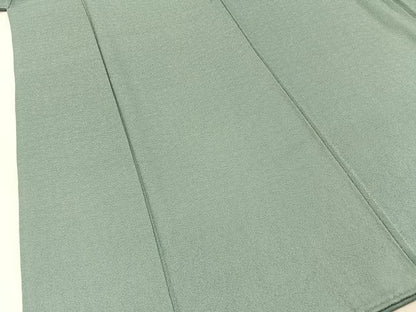 平和屋着物●上質な色無地　菊地紋　薄青色　正絹　逸品　BAAY6264hj