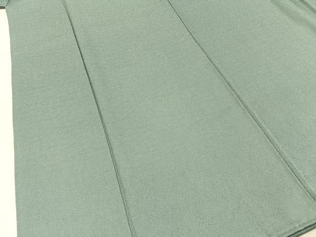 平和屋着物●上質な色無地　菊地紋　薄青色　正絹　逸品　BAAY6264hj