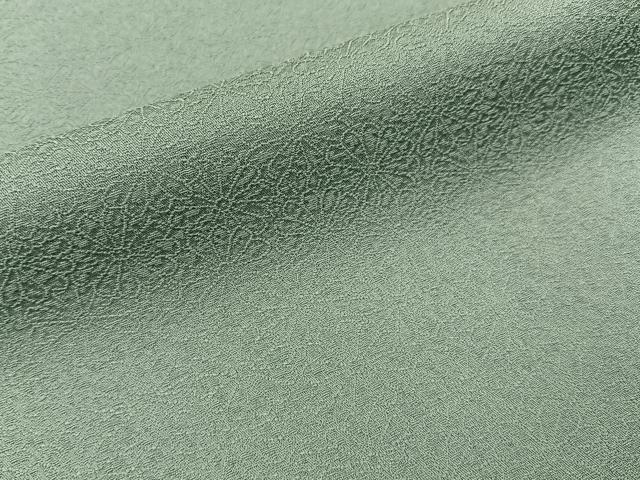 平和屋着物●上質な色無地　菊地紋　薄青色　正絹　逸品　BAAY6264hj