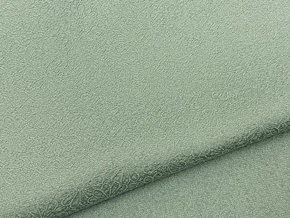 平和屋着物●上質な色無地　菊地紋　薄青色　正絹　逸品　BAAY6264hj