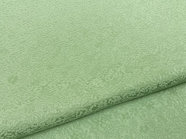平和屋着物■本草木染作家　瑞寶　色無地　草花地紋　若芽色　正絹　逸品　BAAY6265hj