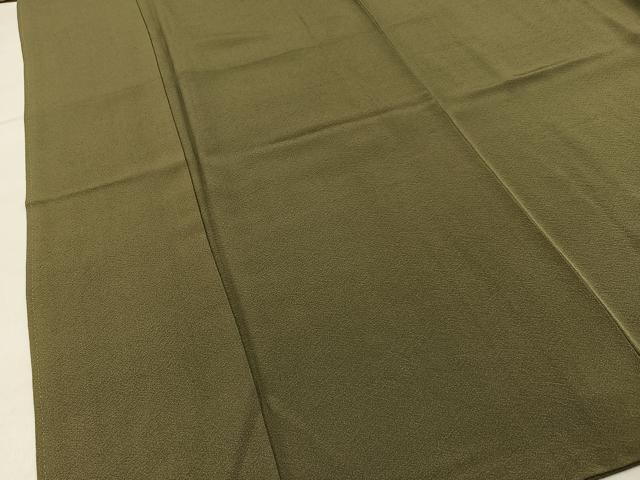 平和屋着物●上質な色無地　路考茶色　ロング丈　正絹　逸品　BAAY6266hj