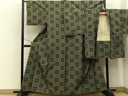 平和屋着物■本場村山大島紬　アンサンブル　吉祥文　正絹　逸品　未使用　BAAY6269hj